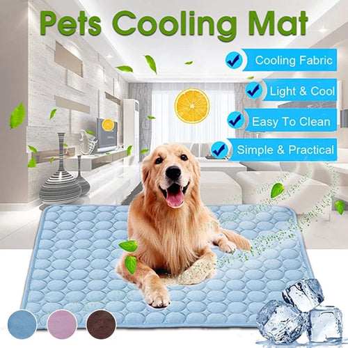 Dog Mat Cooling Summer Pad Mat For Dogs Cat Blanket Sofa Breathable Pet Dog Bed Summer Washable For Small Medium Large Dogs Car-1